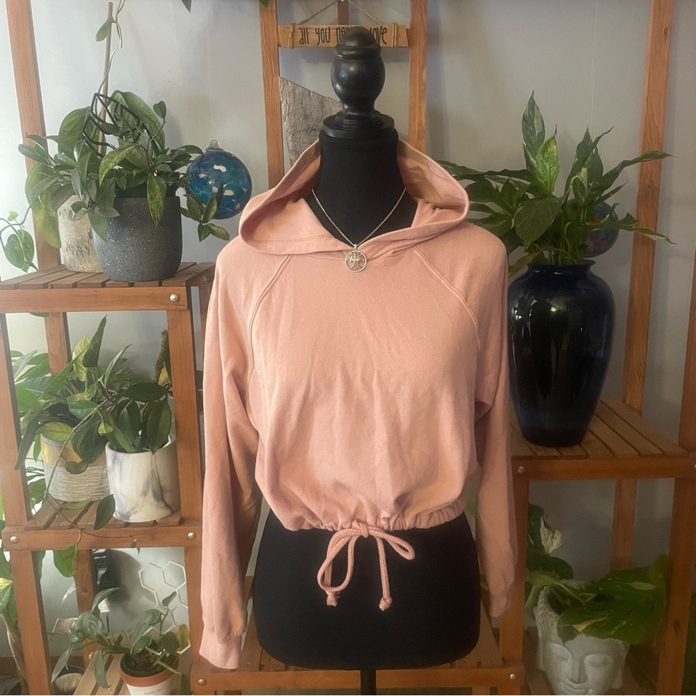 DIVIDED Blush Pink Crop Hoodie